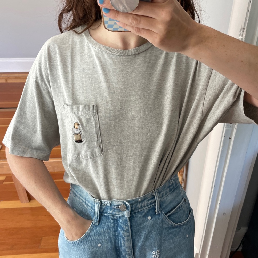 Vintage Embroidered Bear Tee